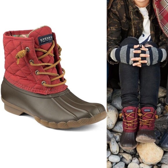 mint sperry duck boots